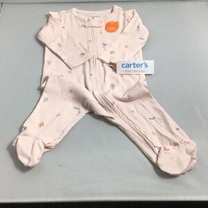 Carter's Light Pink Patterned Footie